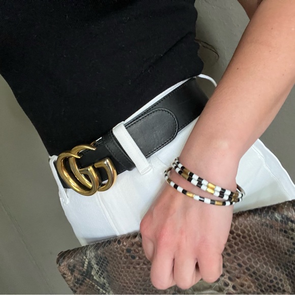 NIB: Set of 3 Black and White Bangles - Picture 2 of 3